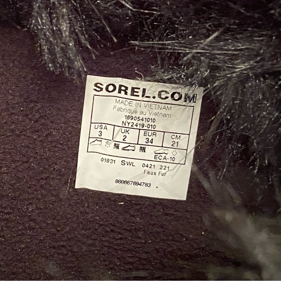 NWOT Sorel Tofino ll Boots Unisex Boy Girl SZ 3 Faux Fur Waterproof Cold Weather - Picture 11 of 14